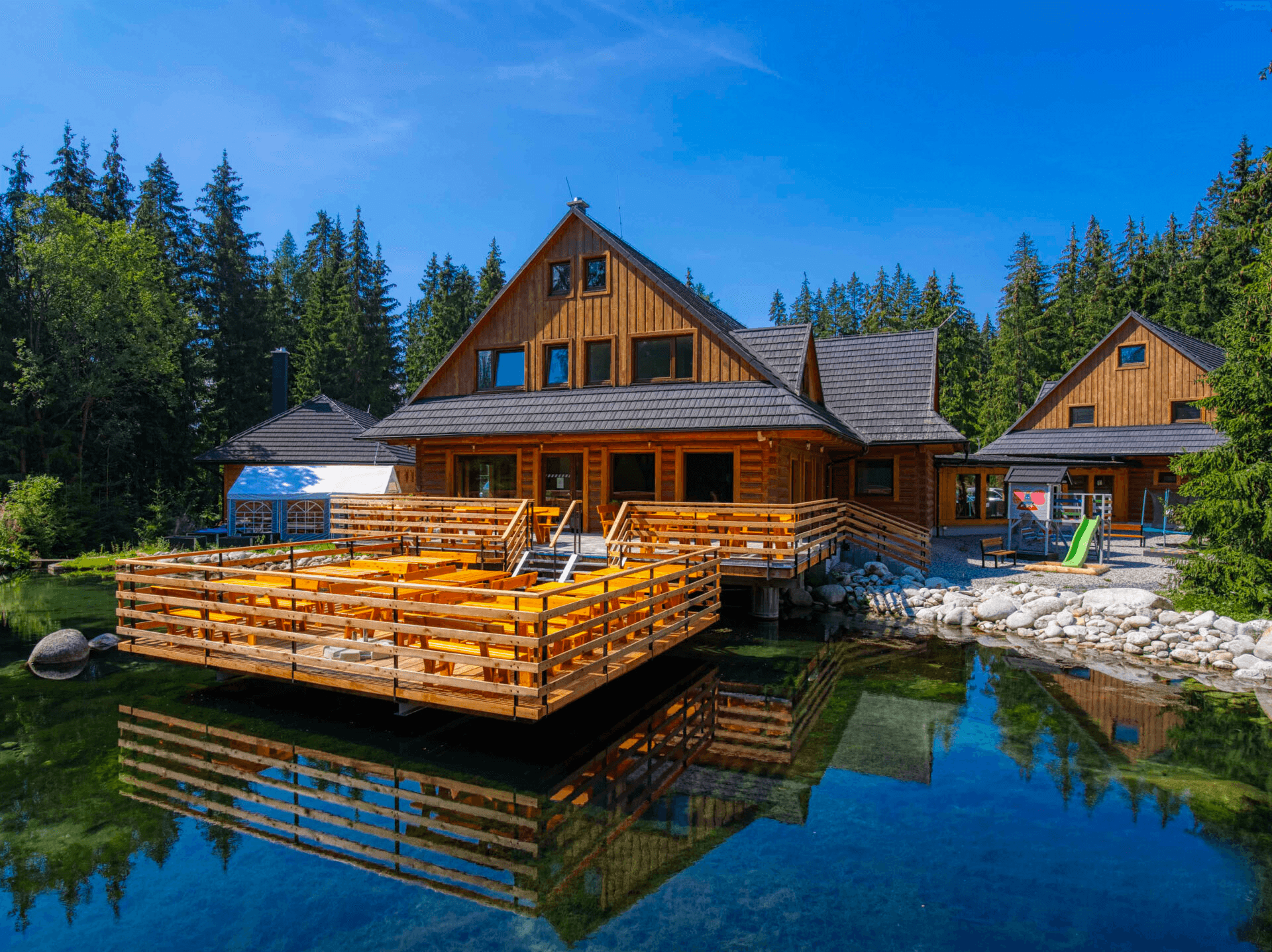 Resort by lake Podbanské