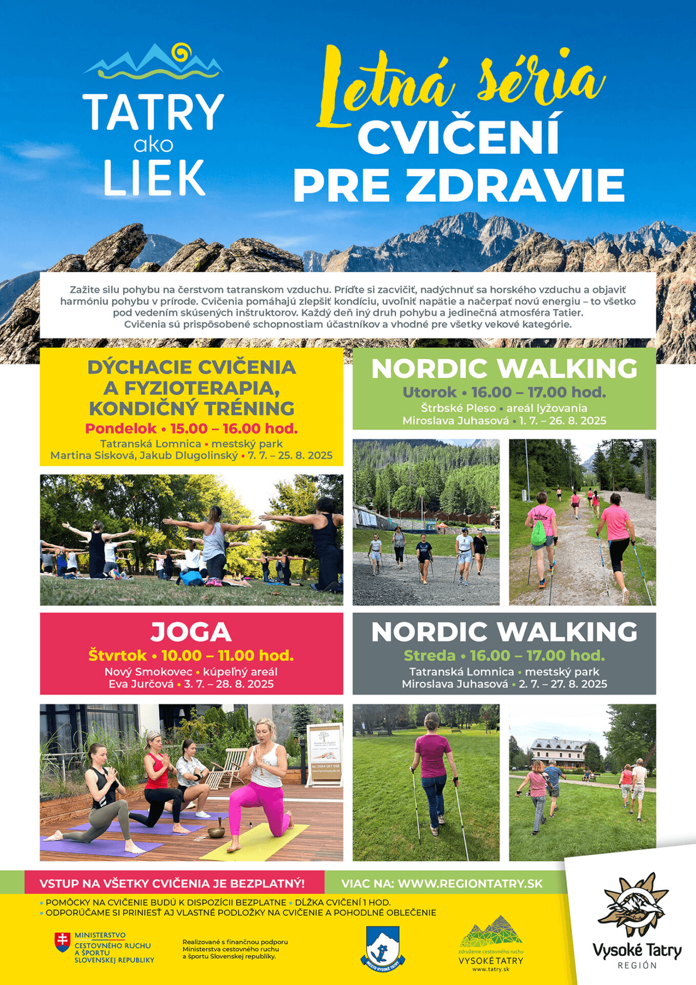 Tatras as a Cure – NORDIC WALKING with Miroslava Juhasová - Štrbské Pleso